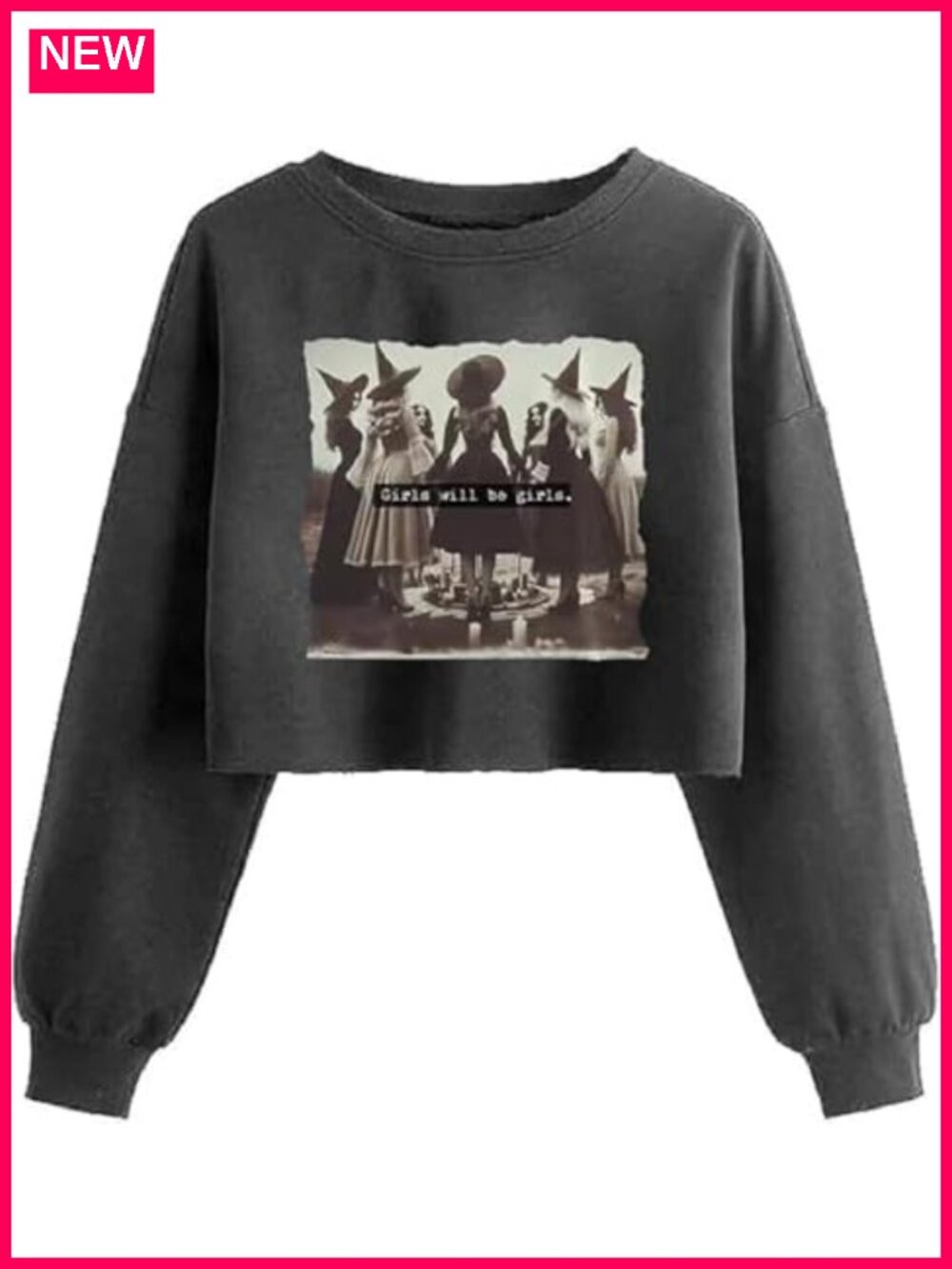 Women's Halloween Thanksgiving Crop Sweatshirt Crew Neck Long Sleeve